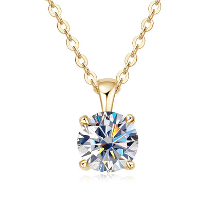 1 Carat D Color Moissanite Pendant Necklaces For Women 925 Silver Wedding Fine Jewelry Accessories