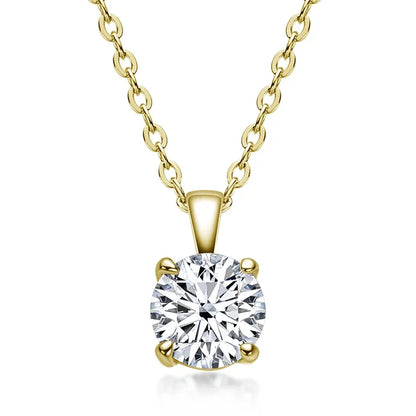 1 Carat D Color Moissanite Pendant Necklaces For Women 925 Silver Wedding Fine Jewelry Accessories