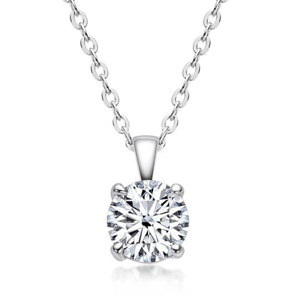 1 Carat D Color Moissanite Pendant Necklaces For Women 925 Silver Wedding Fine Jewelry Accessories