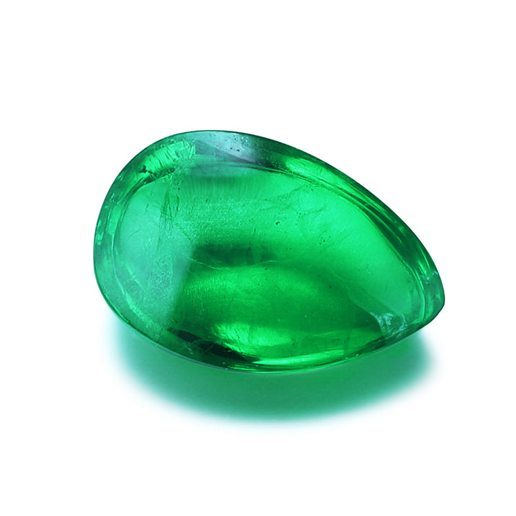 Customize All Size Pear Shape Colombia Green Color Lab Crown Emerald