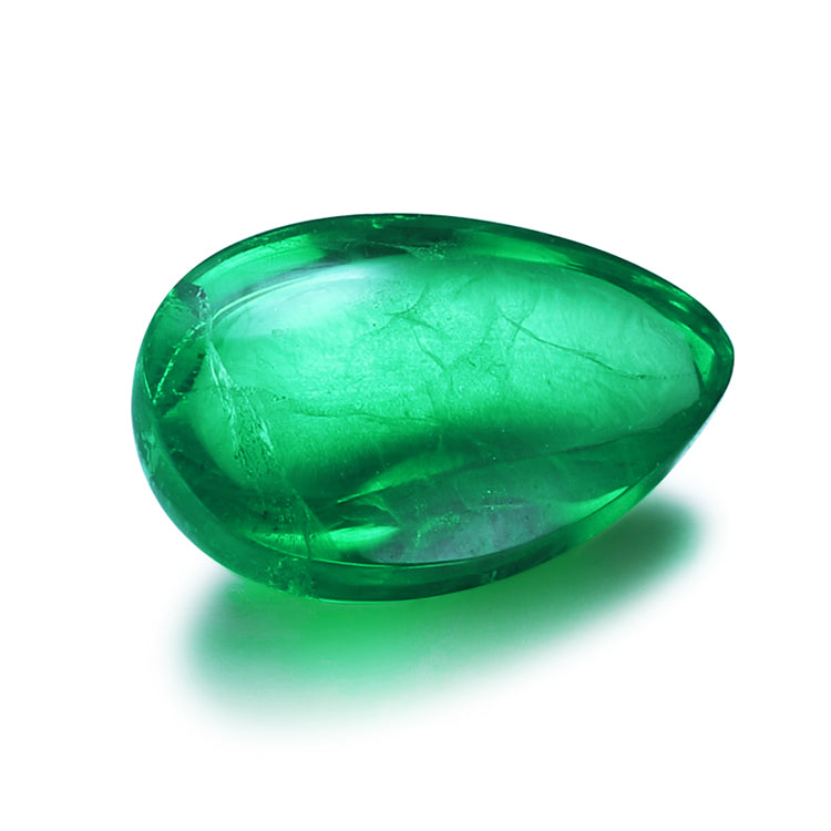 Customize All Size Pear Shape Colombia Green Color Lab Crown Emerald