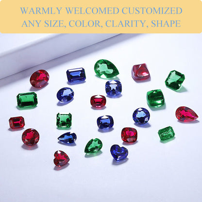 In Stock Best Loose Sapphire Oval Shape Lab Created Sapphire For Jewellery Accessories