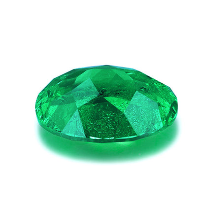 Lab Created Loose Gemstone Columbia Green Color Oval Shaped Lab Grown Emerald