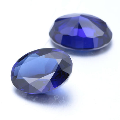 In Stock Best Loose Sapphire Oval Shape Lab Created Sapphire For Jewellery Accessories