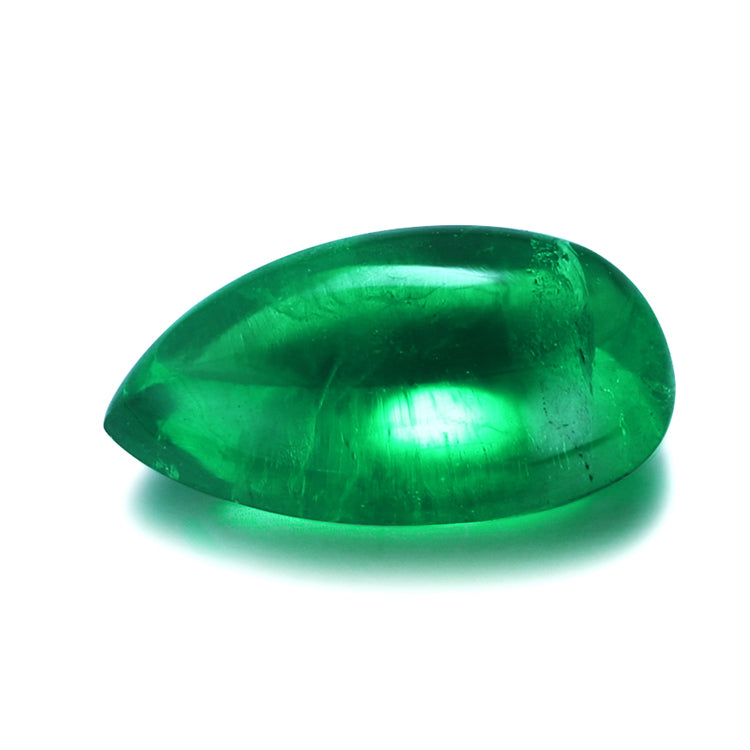 Customize All Size Pear Shape Colombia Green Color Lab Crown Emerald