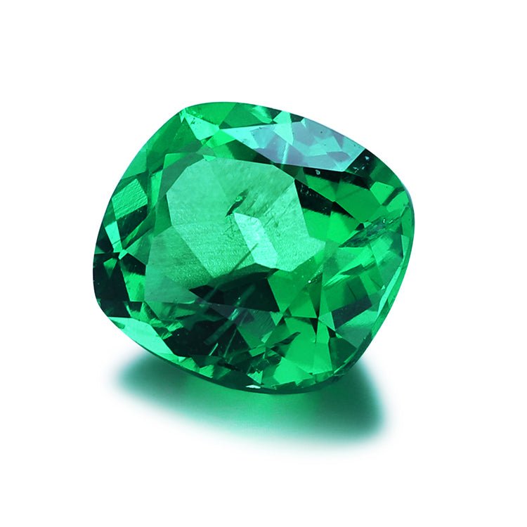 Cushion Cut Colombia Emerald MUZO Green Lab-created Emerald - ROISGEMS