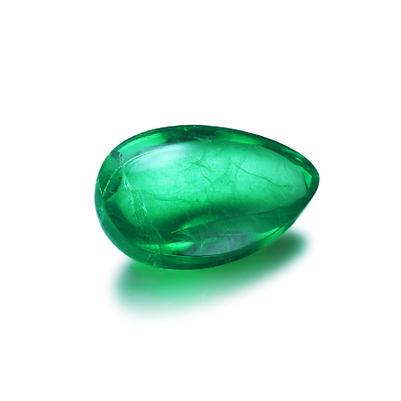 Customize All Size Pear Shape Colombia Green Color Lab Crown Emerald